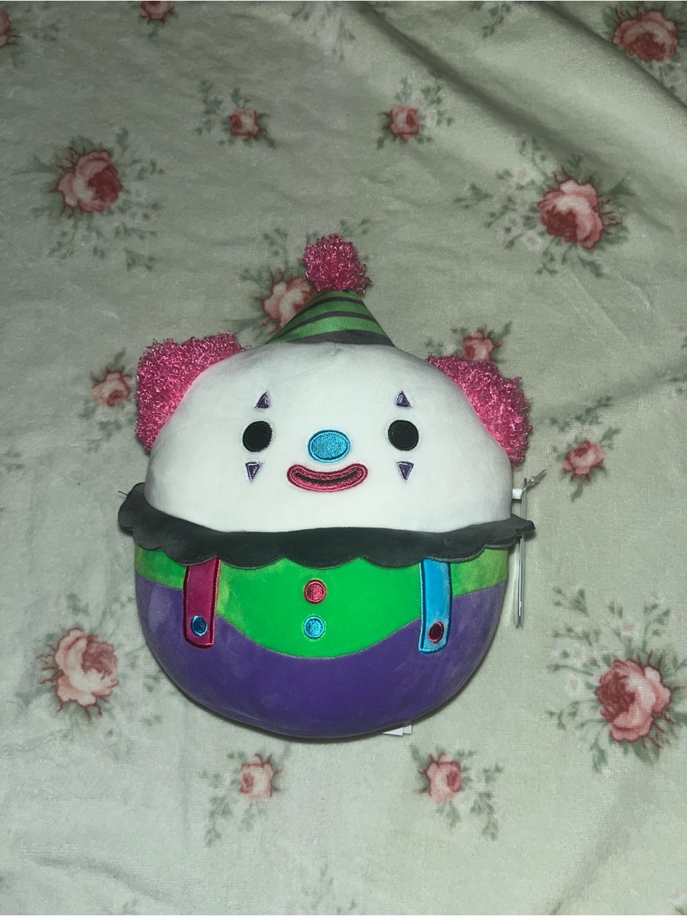 Squishmallows Umberto Clown Plush - White, Pink, Green, Purple